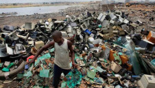 The majority of e-waste generated globally is unaccounted for, seeping into regions such as Agbogbloshie slums of Ghana (pictured)